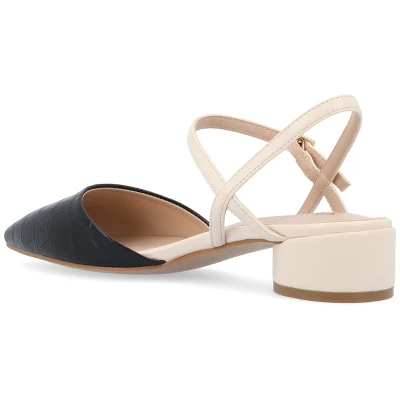 Journee Collection Womens Brynn Croco Vegan Leather Pointed Toe Flats 8 Journee Collection Womens Brynn Croco Vegan Leather Pointed Toe Flats - Image 6