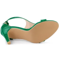 Allegra K Women's T Strap Croc Embossed Stiletto Heel Sandals -Noble Heels GUEST 99e50a12 8697 4821 aa91 77bf100e8dd0