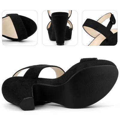Perphy Platform Slingback Block Heeled Sandals For Women 5 Perphy Platform Slingback Block Heeled Sandals For Women - Image 3
