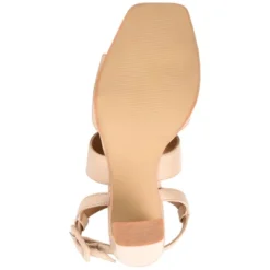 Journee Signature Womens Genuine Leather Beckie Block Heel Open Square Toe Sandals -Noble Heels GUEST 9ac2b608 4209 4369 b35e bcc7c7722534