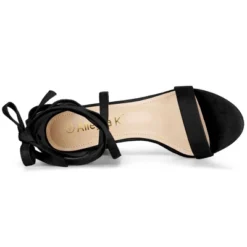 Allegra K Women's Open Toe Lace Up Chunky High Heels Sandals -Noble Heels GUEST 9bd23345 2824 4927 af9a 8a7c08f2bdc0