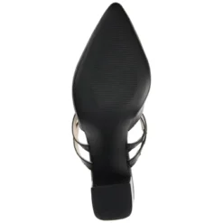 Journee Signature Womens Genuine Leather Kaitlynn Mules Low Block Heel Almond Toe Pumps -Noble Heels GUEST 9bea489b 2d3e 4de7 8762 8d40aca227ed