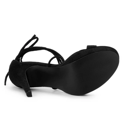 Allegra K Women's Platform Stiletto Heels Lace Up Sandals 7 Allegra K Women's Platform Stiletto Heels Lace Up Sandals - Image 5