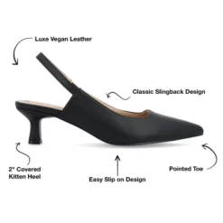 Journee Collection Womens Paulina Kitten Heel Sling Back Pointed Toe Pumps 22 Journee Collection Womens Paulina Kitten Heel Sling Back Pointed Toe Pumps -Noble Heels GUEST 9d25b358 a663 4418 ad12 59ab741615e4