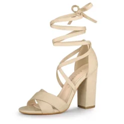 Allegra K Women's Crisscross Front Block Heeled Lace Up Sandals 28 Allegra K Women's Crisscross Front Block Heeled Lace Up Sandals -Noble Heels GUEST 9e38de32 eb24 4a7a 81f3 db875bd1199f