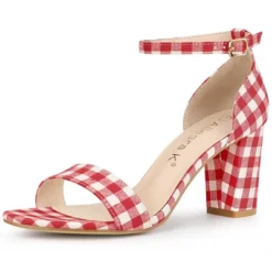 Allegra K Women's Open Toe Ankle Strap Chunky High Heels -Noble Heels GUEST 9fe3d66b 0f2b 440b 81b0 eab522137c8d