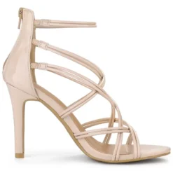 Allegra K Women's Open Toe Strappy Stiletto Heel Lace Up Sandals -Noble Heels GUEST a02163ff a167 4ff0 b987 80367a2f5ceb