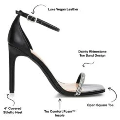 Journee Collection Womens Zoya Tru Comfort Foam Open Toe High Stiletto Pumps -Noble Heels GUEST a09c74fa 87de 43db 869d 733405b03d0a