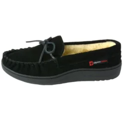 Alpine Swiss Sabine Womens Genuine Suede Shearling Slip On Moccasin Slippers -Noble Heels GUEST a25dd072 f6f5 454a 977f f89156ba335f