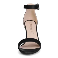 Allegra K Women's High Heels Ankle Strap Chunky Sandals