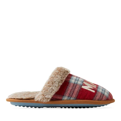 Women's Mama Bear Red Plaid Scuff Slippers 4 Women's Mama Bear Red Plaid Scuff Slippers - Image 2