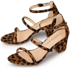 Allegra K Women's Open Toe Strappy Chunky Heels Sandals -Noble Heels GUEST a3a33958 9ee6 4564 a739 b0cf5d07ef20