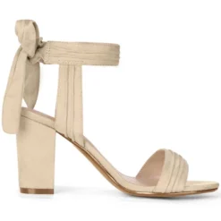 Allegra K Women's Open Toe Ankle Tie Back Chunky Heel Sandals -Noble Heels GUEST a5357a87 77f1 417b b569 fa188c5fcdc0