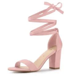 Allegra K Women's Lace Up And Ankle Strap Chunky Heel Sandals -Noble Heels GUEST a61bb71d e9a1 45dc 8852 5a5697985350