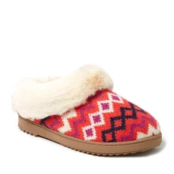 Dearfoams Women's Hannah Festive Knit Clog Slipper -Noble Heels GUEST a6305faf 71ff 423f 8c96 1bbd4a608791