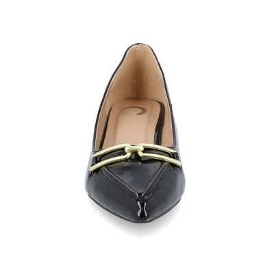 Journee Collection Womens Rumi Kitten Heel Loafer Pointed Toe Pumps 7 Journee Collection Womens Rumi Kitten Heel Loafer Pointed Toe Pumps - Image 5