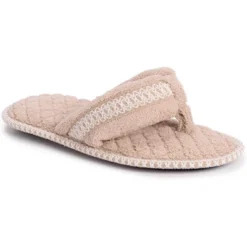 MUK LUKS Women's Darlene Thong Slipper -Noble Heels GUEST a9c52e61 6951 4bd4 b3ec 75c443464ed0
