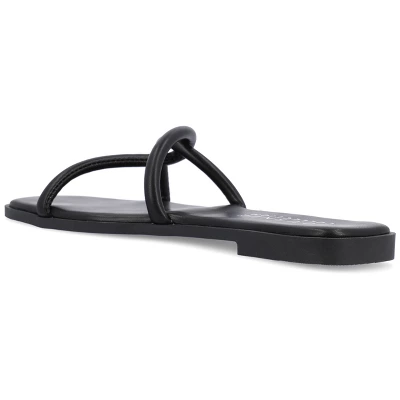 Journee Collection Womens Lauda Tru Comfort Foam Vegan Leather Slip On Sandals 8 Journee Collection Womens Lauda Tru Comfort Foam Vegan Leather Slip On Sandals - Image 6