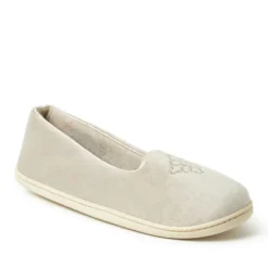 Dearfoams Womens Rebecca Microfiber Velour Closed Back Slipper -Noble Heels GUEST ae151a94 e93a 41de b605 69e8234da0e7