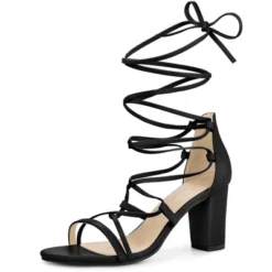 Perphy Strappy Strap Lace Up Chunky Heel Sandals For Women -Noble Heels GUEST b1b4c5e0 c649 47e1 acda 8bd66e0dcafd