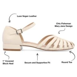 Journee Collection Womens Joannah Mary Jane Block Heel Round Toe Flats -Noble Heels GUEST b28ad91e 7af4 4dce a049 5b50d3bf191b