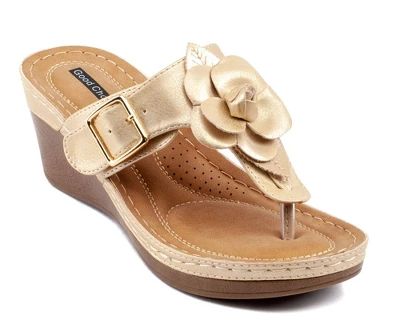 GC Shoes Flora Flower Comfort Slide Wedge Sandals 12 GC Shoes Flora Flower Comfort Slide Wedge Sandals - Image 10