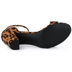 Allegra K Women's Open Toe Ankle Strap Chunky High Heels -Noble Heels GUEST b378666e 4498 40b7 9147 7e93333bed75