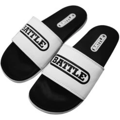 Battle Sports Slides 2.0 Footwear - White/Black -Noble Heels GUEST b4c5ad2c 7820 45bd a9df 6ee0770335c7
