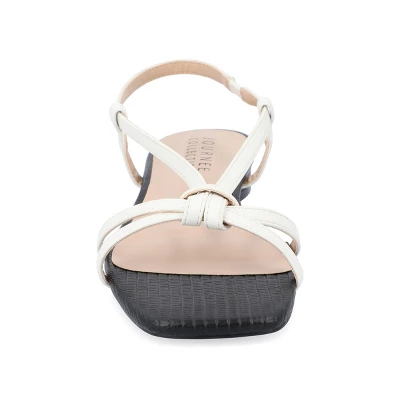 Journee Collection Womens Bridget Sling Back Low Block Heel Sandals 7 Journee Collection Womens Bridget Sling Back Low Block Heel Sandals - Image 5