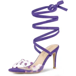 Allegra K Women's Polka Dots Clear Heel Lace Up Stiletto Heels Sandals 17 Allegra K Women's Polka Dots Clear Heel Lace Up Stiletto Heels Sandals -Noble Heels GUEST b78964b3 02ca 4078 816c f25b05e17652