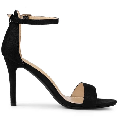 Allegra K Women's Suede Ankle Strap High Stiletto Sandals 8 Allegra K Women's Suede Ankle Strap High Stiletto Sandals - Image 6