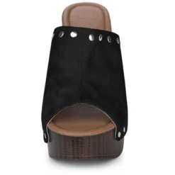 Perphy Women's Open Toe Platform Chunky Heel Slides Sandals