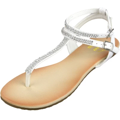 Alpine Swiss Womens Slingback T-Strap Rhinestone Ankle Strap Thong Sandals 9 Alpine Swiss Womens Slingback T-Strap Rhinestone Ankle Strap Thong Sandals - Image 7