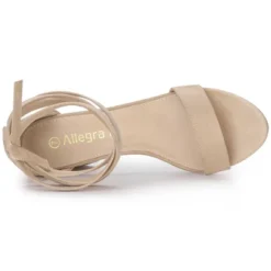 Allegra K Women's Lace Up And Ankle Strap Chunky Heel Sandals -Noble Heels GUEST bcf52e30 f22c 4e4d ad8d 53ae2223746a