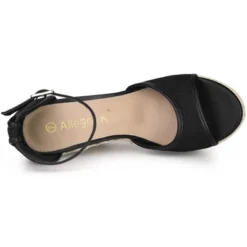 Allegra K Women's Lace Platform Espadrilles Wedge Heels Sandals -Noble Heels GUEST bd9ade57 1a6f 46c6 8948 1b1011eb2aae