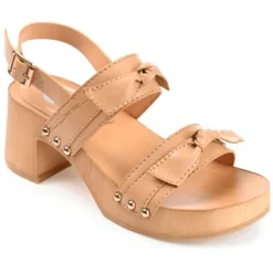 Journee Collection Womens Tia Double Bow Accent Clog Sandals -Noble Heels GUEST be6a36bc f664 4541 b27c 0942e03b8c37