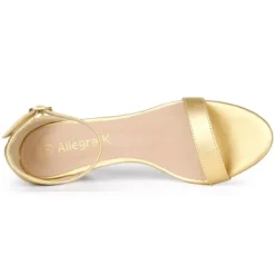 Allegra K Women's Ankle Strap Low Wedge Clear Heels Sandals -Noble Heels GUEST c116bd3d 4990 44bb aa57 147ea9cf5657