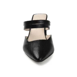 Journee Signature Womens Genuine Leather Kaitlynn Mules Low Block Heel Almond Toe Pumps -Noble Heels GUEST c11f9fa7 17fa 4b1d 92b0 a5891edd6d7c