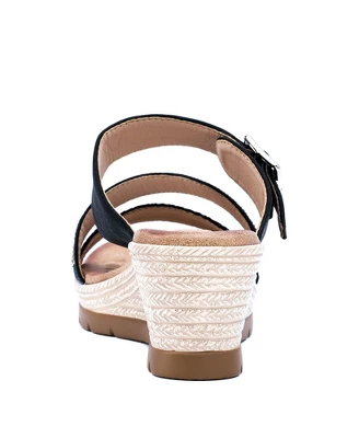 GC Shoes Monica Embellished Comfort Slide Wedge Sandals 4 GC Shoes Monica Embellished Comfort Slide Wedge Sandals - Image 2
