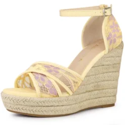 Allegra K Women's Ankle Strap Espadrille Wedge Heel Wedge Sandals -Noble Heels GUEST c2355e78 09d7 4480 a93d 9a00c94604a0