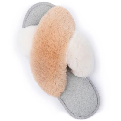 RockDove Women's Adeline Cross-Band Faux Fur Slide Slipper 9 RockDove Women's Adeline Cross-Band Faux Fur Slide Slipper - Image 7