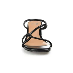 Journee Collection Womens Rianne Open Square Toe Half Block Heel Sandals -Noble Heels GUEST c35c9c9a 8976 41b0 910d 4947e97b17e3