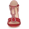 Allegra K Women's Rhinestone Ankle Strap Open Toe Stiletto Heels Sandals -Noble Heels GUEST c422b086 0221 41bf 999c 799faa992e59