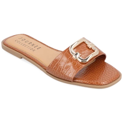 Journee Collection Womens Joarie Tru Comfort Foam Slip On Croco Slide Sandals 14 Journee Collection Womens Joarie Tru Comfort Foam Slip On Croco Slide Sandals - Image 12