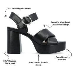 Journee Collection Womens Akeely Tru Comfort Foam Mid Heel Platform Sandals -Noble Heels GUEST c6753a63 e24a 404e a267 acc7fc392ccc