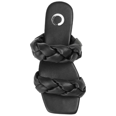 Journee Collection Womens Arietta Slide Low Block Heel Sandals 5 Journee Collection Womens Arietta Slide Low Block Heel Sandals - Image 3