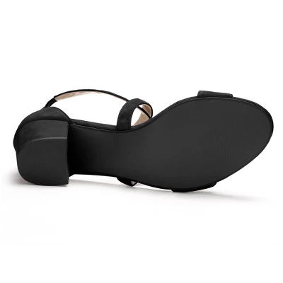 Perphy Women's Crisscross Strap Open-Toe Chunky Heels 6 Perphy Women's Crisscross Strap Open-Toe Chunky Heels - Image 4