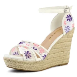 Allegra K Women's Ankle Strap Espadrille Wedge Heel Wedge Sandals -Noble Heels GUEST cb9bec1b a0ac 4113 a6dd 13daa3bb1c9c