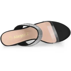 Allegra K Women's Clear Strap Rhinestones Heel Chunky Heels Slide Sandals 11 Allegra K Women's Clear Strap Rhinestones Heel Chunky Heels Slide Sandals -Noble Heels GUEST cd2bc5bb 4c3c 4f50 b9f0 5b942b92b769
