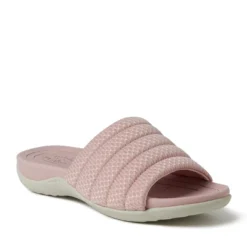 Dearfoams Womens Low Foam Slide Sandal -Noble Heels GUEST cdc1a18e a2dd 4077 8275 1a66ceef58ca